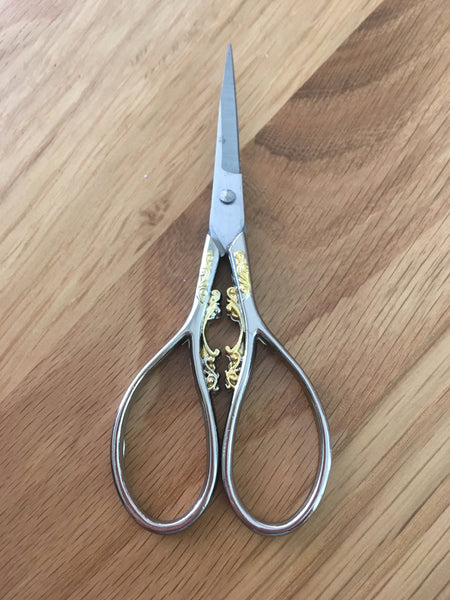 4.5" embroidery scissors with gilt focal - etui coterie