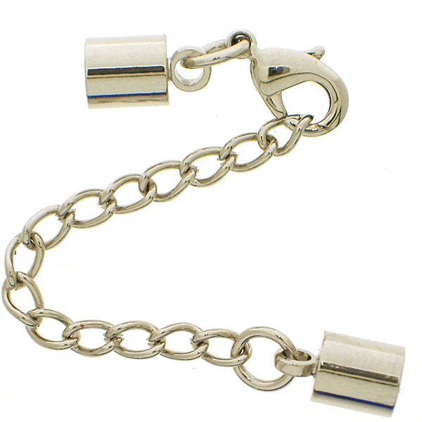 Round end cap with lobster clasp and chain - etui coterie