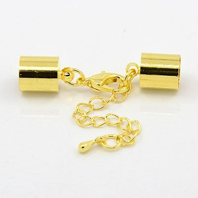 Cord Ends with Lobster Claw Clasps and Extender Chains fr 4mm cord - etui coterie