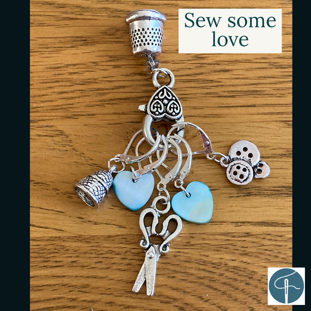 Sew some love stitch markers