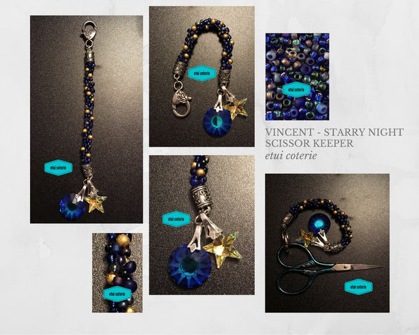 Vincent - Starry, Starry Night Scissor Keeper / Bag Charm - etui coterie