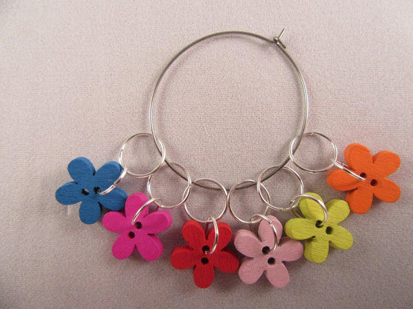 Flower Button Stitch Markers - etui coterie