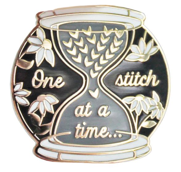 One Stitch at a Time Pin Badge
