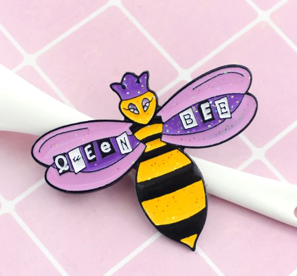 Queen Bee Pin Badge