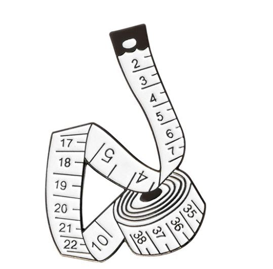 Tape Measure Pin Badge